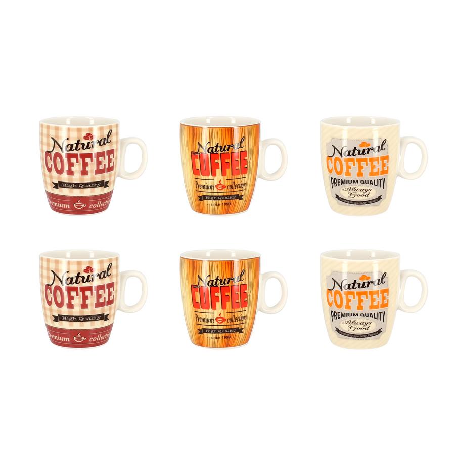 COFFRET 6 MUGS RETRO 23CL
