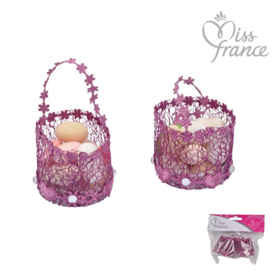 MINI PANIERS RESILLE PRUNE