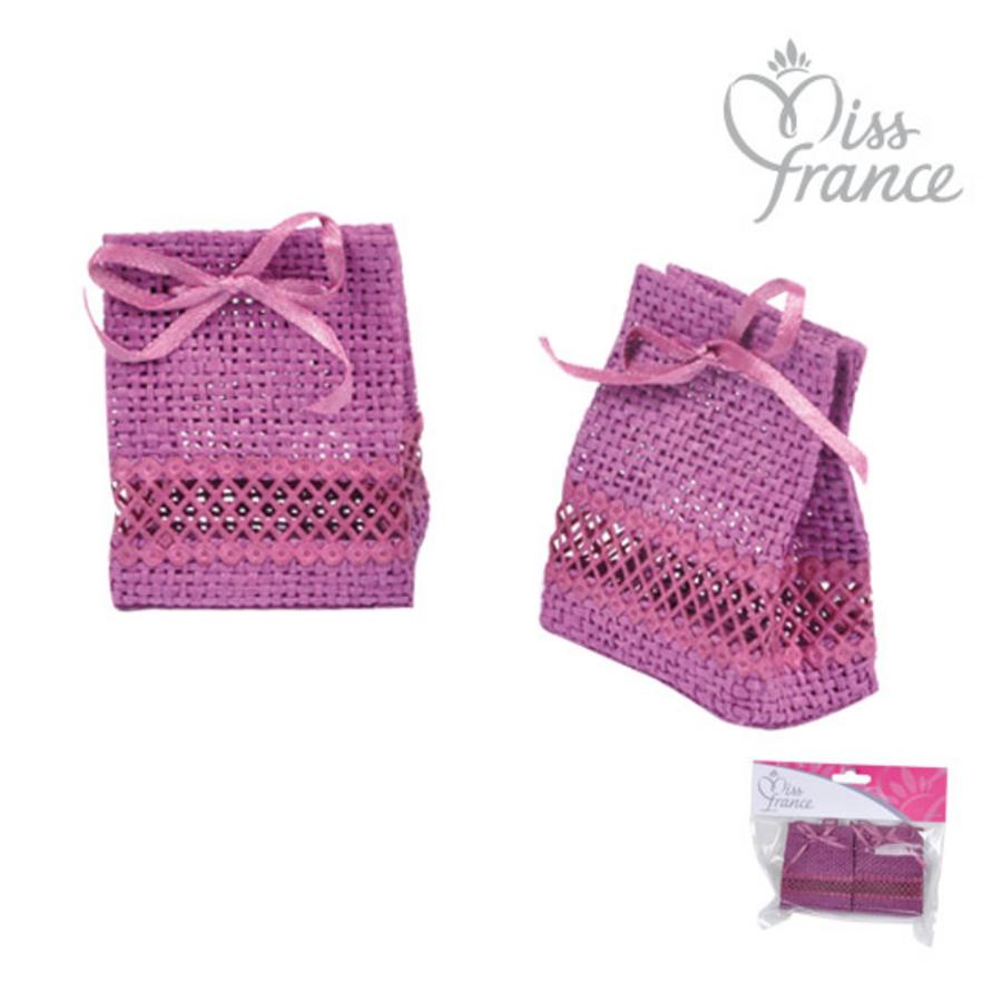 SAC EN JUTE PRUNE X2PCS