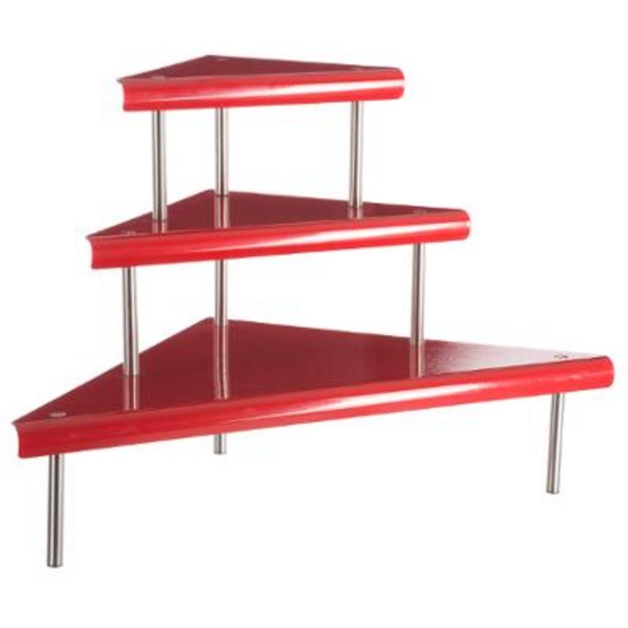 ETAGERE D ANGLE METAL ROUGE