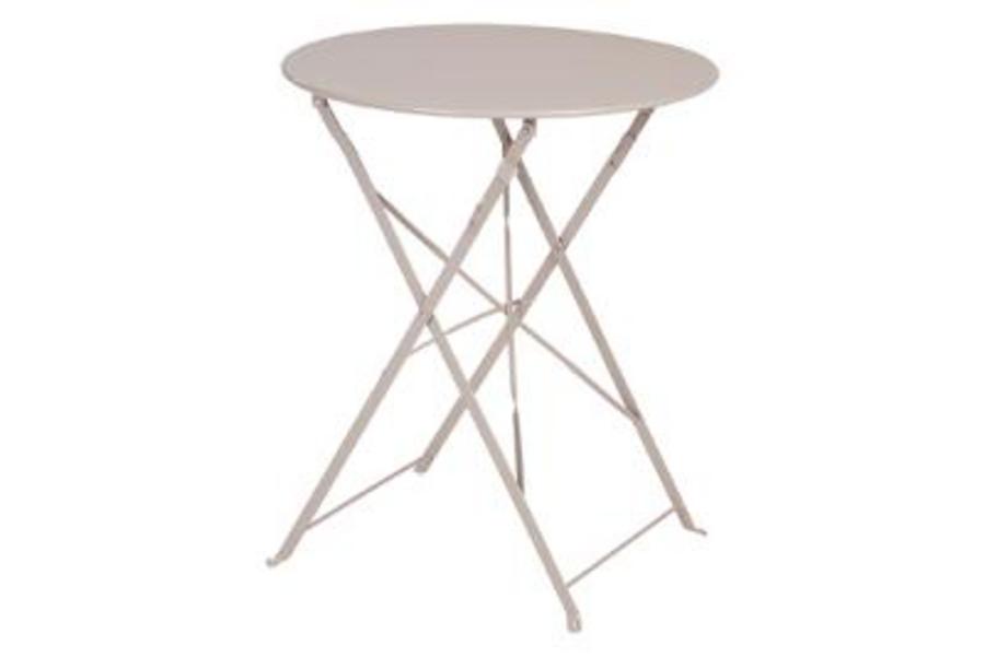 TABLE CAMARGUE RONDE TAUPE 2PL
