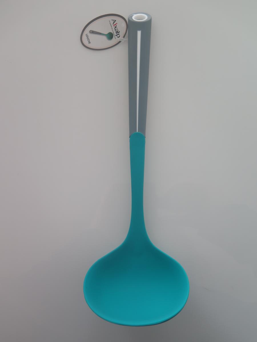 LOUCHE SILICONE GRIS/TURQUOISE