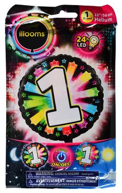 BALLON LUMI. CHIFFRE 1 56CM