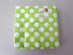 SERVIETTE EN PAPIER VERT POIS