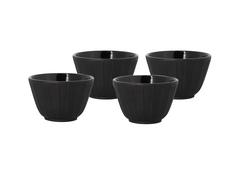 4 TASSES EN FONTE NOIR - 12CL