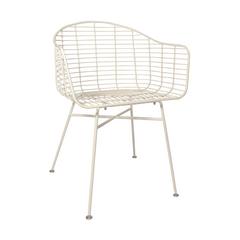 FAUTEUIL DE TABLE METAL BLANC