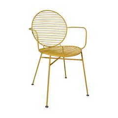 FAUTEUIL EN METAL JAUNE