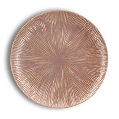 ASSIETTE PLATE EN GRES ROSE