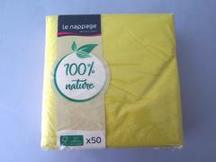 SERVIETTE PAPIER JAUNE CANARI