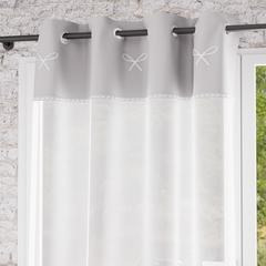 VOILE BRODE GRIS 135X250CM