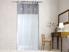 VOILE A NOUETTES 135X250 GRIS