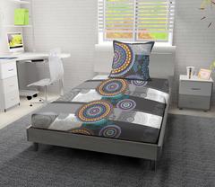 PARURE DRAPS 1P MANDY GRIS
