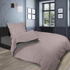 PARURE DE LIT 1P ROSE/GRIS