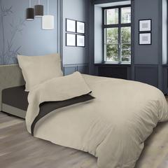 PARURE DE LIT 1P LIN/TAUPE