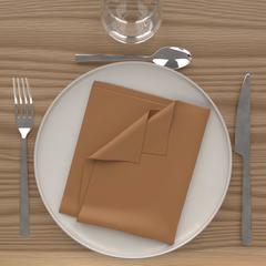 X3 SERVIETTES DE TABLE OCRE