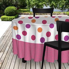 NAPPE TOILE CIREE ROSE POP