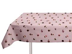 NAPPE TOILE CIREE ROSE CUPCAKE