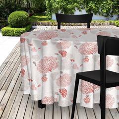 NAPPE TOILE CIREE OVALE CORAIL