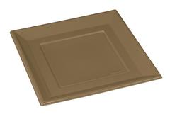 ASSIETTE EN PLASTIQUE MARRON