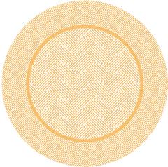 ASSIETTE EN CARTON WEAVE JAUNE