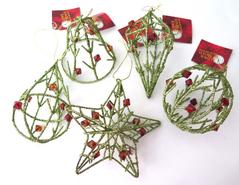 SUSPENSION METAL PERLES HT8CM