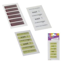 STICKERS PHRASES MARIAGE 6 PCS