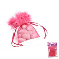 SAC TULLE PLUMES FRAMBOISE /6