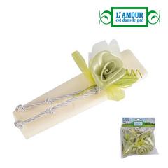 ATTACHE SERVIETTE ROSE VERT X4