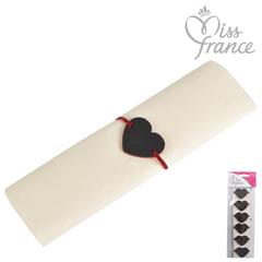 ATTACHE SERVIETTE COEUR X6