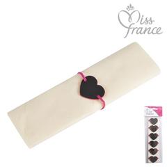 ATTACHE SERVIETTE COEUR X6