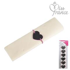 ATTACHE SERVIETTE COEUR X6