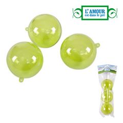 BOULE VERTE A SUSPENDRE 7CM/3