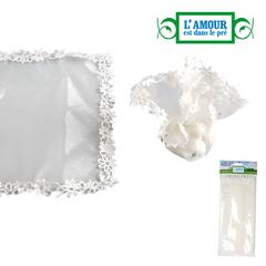 TULLE CARRE PAQUERETTE BLANC