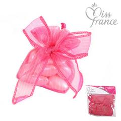 SAC ORGANZA NOEUD FRAMBOISE /6