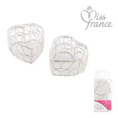 CAGE COEUR X2 BLANC