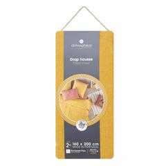 DRAP HOUSSE OCRE 160X200
