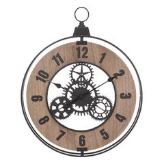 HORLOGE BOIS ET METAL GOUSSET