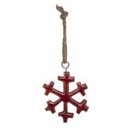 FLOCON EN BOIS ROUGE