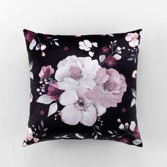 COUSSIN 50X50 FLOWER NOIR
