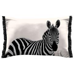 COUSSIN 40X60 ZEBRIS BLANC