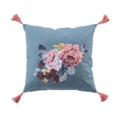 COUSSIN POMP. 40X40 ROSABLUE