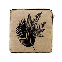 COUSSIN SOL 45X45 FEUILLE NOIR
