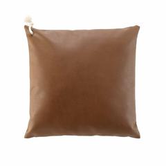 COUSSIN 45X45 IMIT CUIR MARRON