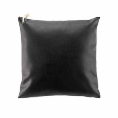 COUSSIN 45X45 IMIT CUIR NOIR