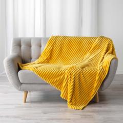 PLAID 180X220 JACQUARD JAUNE