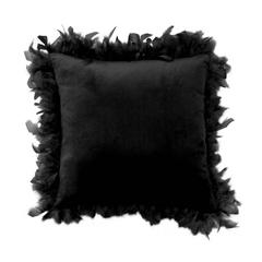 COUSSIN PLUMES 40X40 NOIR