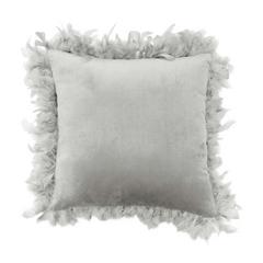 COUSSIN PLUMES 40X40 GRIS
