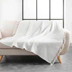 PLAID 125X150 ZAMINA BLANC
