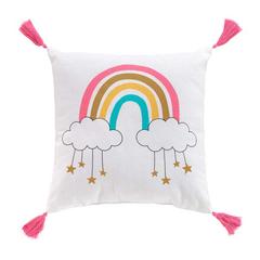 COUSSIN POMP 40X40 ARC EN CIEL