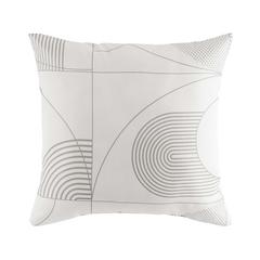 COUSSIN 50X50 ESQUISSE BLANC